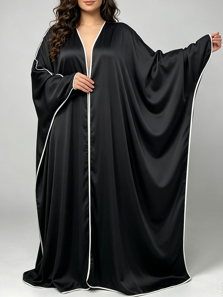 Abaya Modest Wear - Elegant Satin Abaya Kimono for Women
