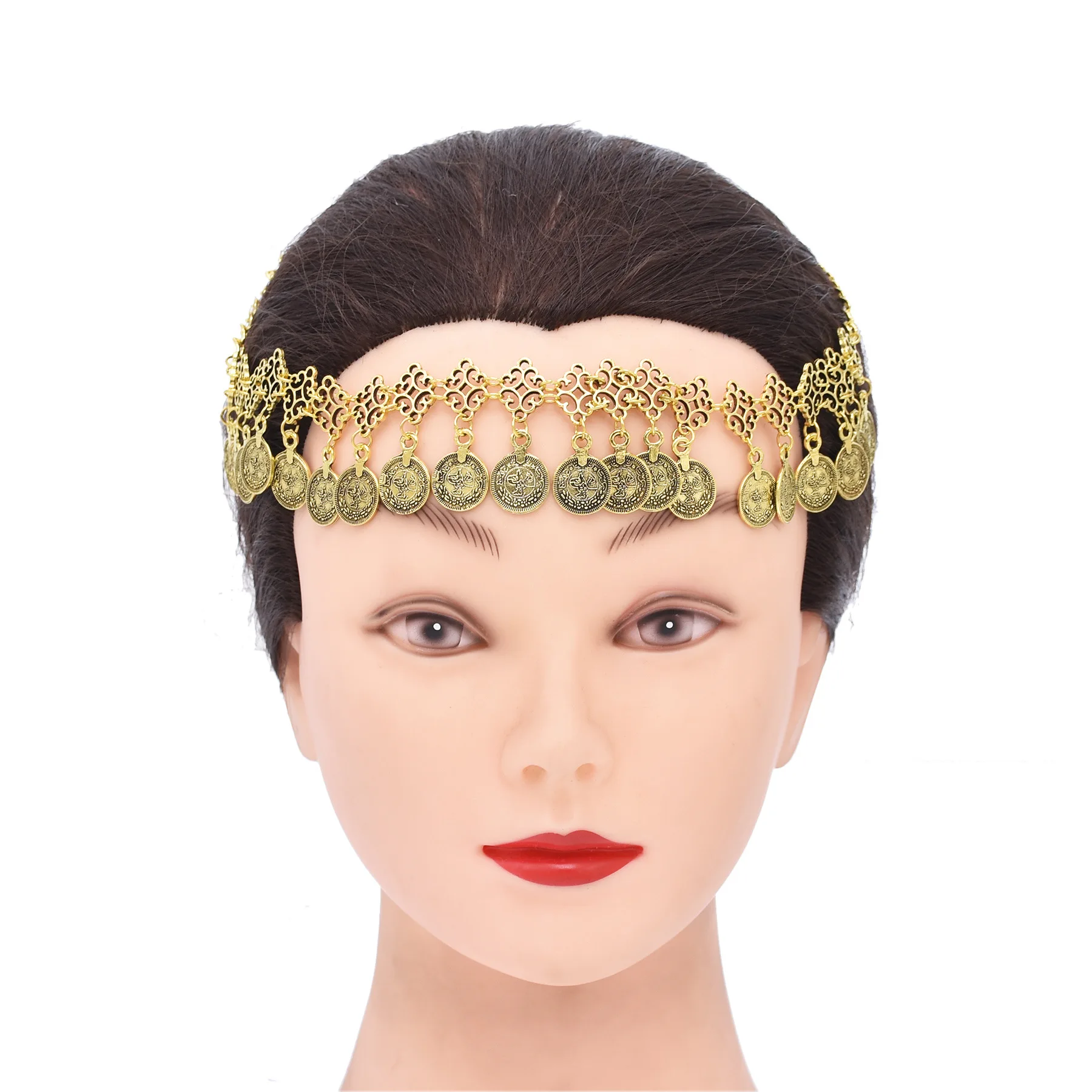 Ethnic Fashion Pakistan - Vintage Coins Pendant Necklace Head Accessory