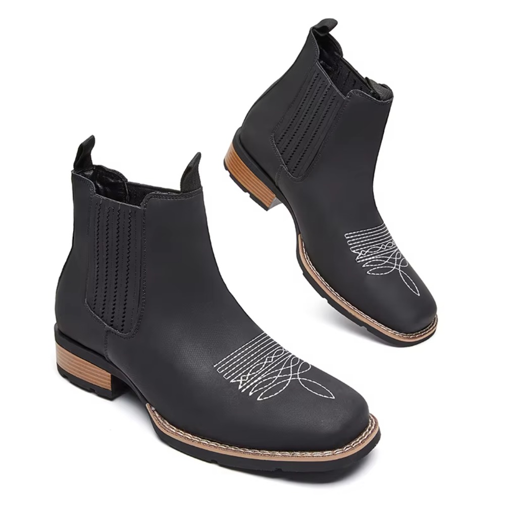 Men's Wide Toe Cowboy Boots Sl - Ethnic Fashion review and price