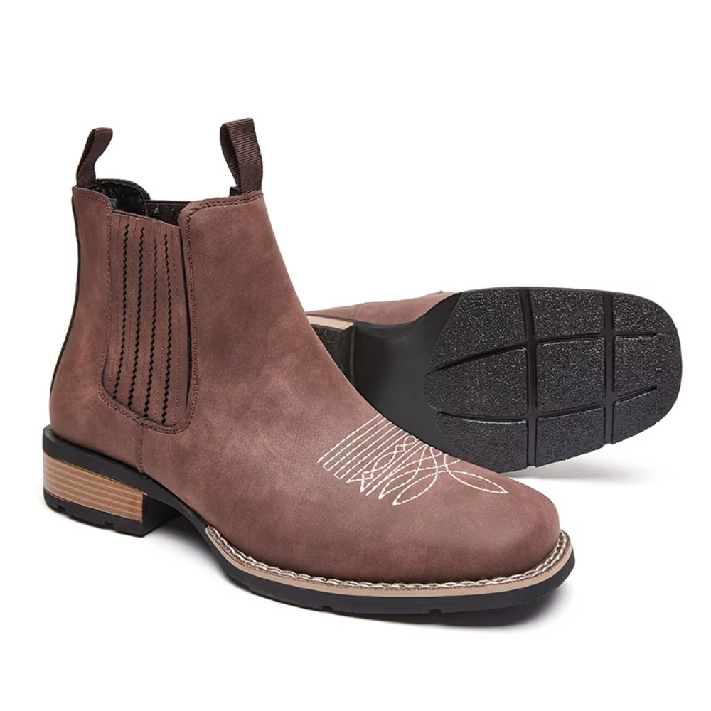 Men's Wide Toe Cowboy Boots Sl - Ethnic Fashion review and price