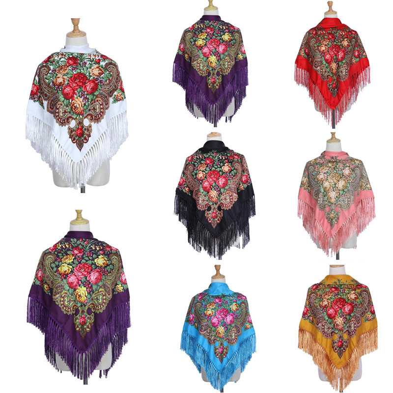 Retro Printed Scarf Winter Boh - Winter Ethnic Fashion For Women review and price