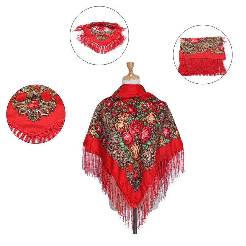 Retro Printed Scarf Winter Boh - Winter Ethnic Fashion For Women review and price