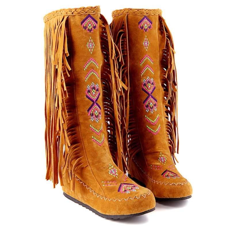 Tassel Boots Handmade Embroide - Ethnic Fashion review and price