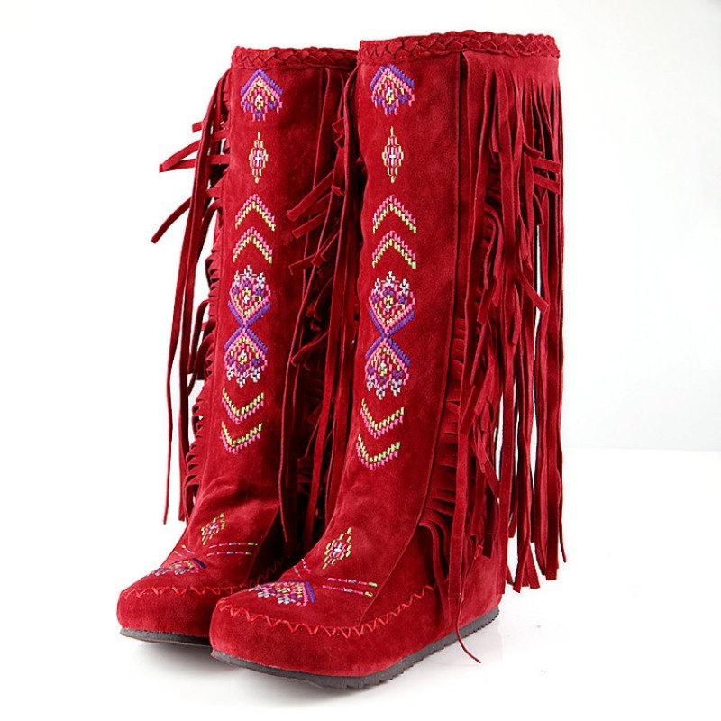 Tassel Boots Handmade Embroide - Ethnic Fashion review and price