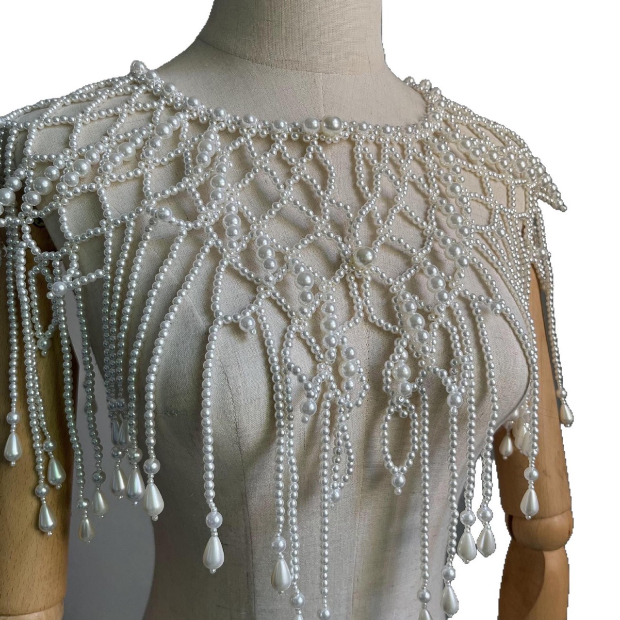 Handmade Pearl Layered Body Ch - Ethnic Fashion Jewellery review and price