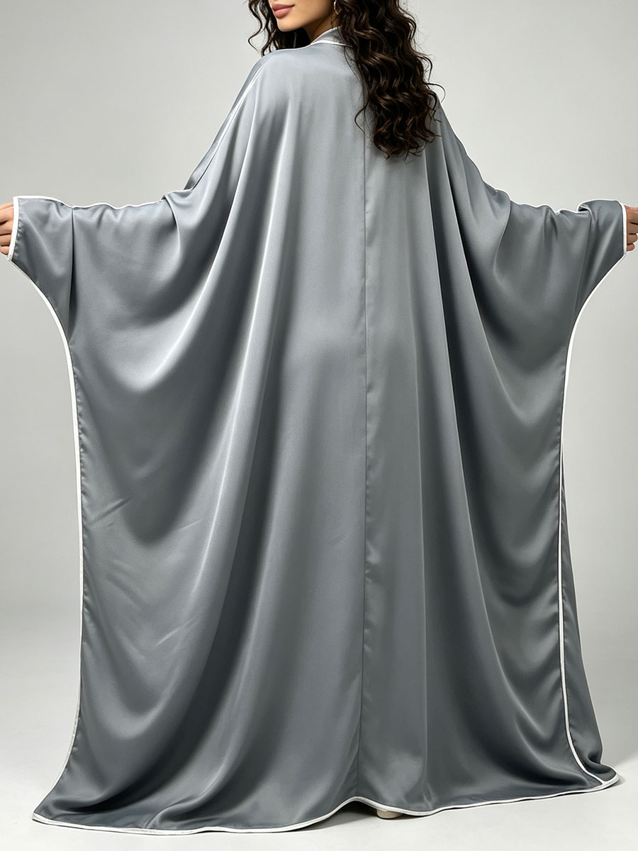 Elegant Satin Abaya Kimono for - Abaya Modest Wear review and price