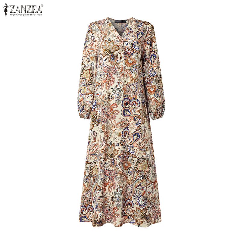 ZANZEA Women Vacation Paisley  - Abaya Modest Wear review and price