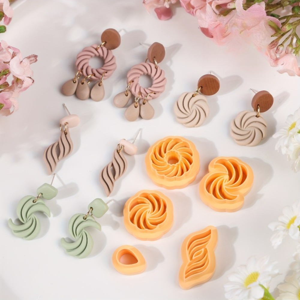 10Pcs Boho Swirl Polymer Clay  - Ethnic Fashion Jewellery review and price