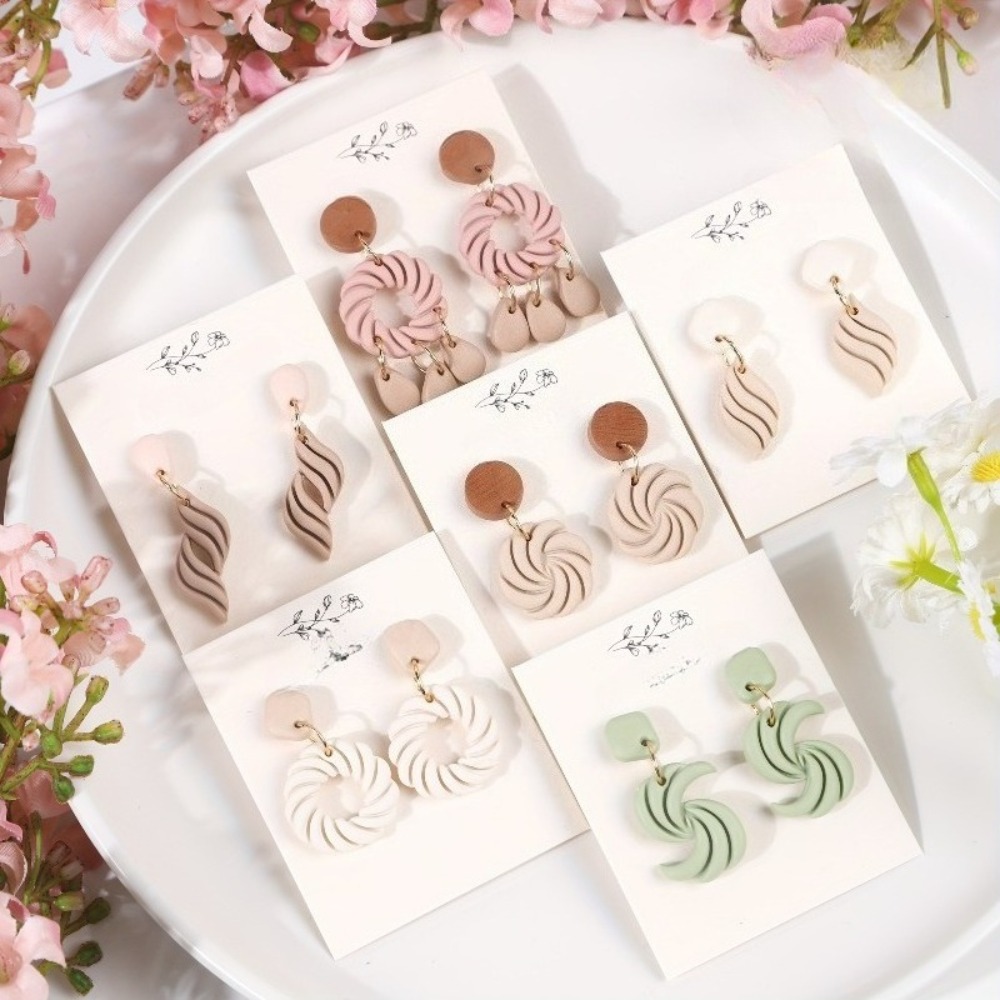 10Pcs Boho Swirl Polymer Clay  - Ethnic Fashion Jewellery review and price