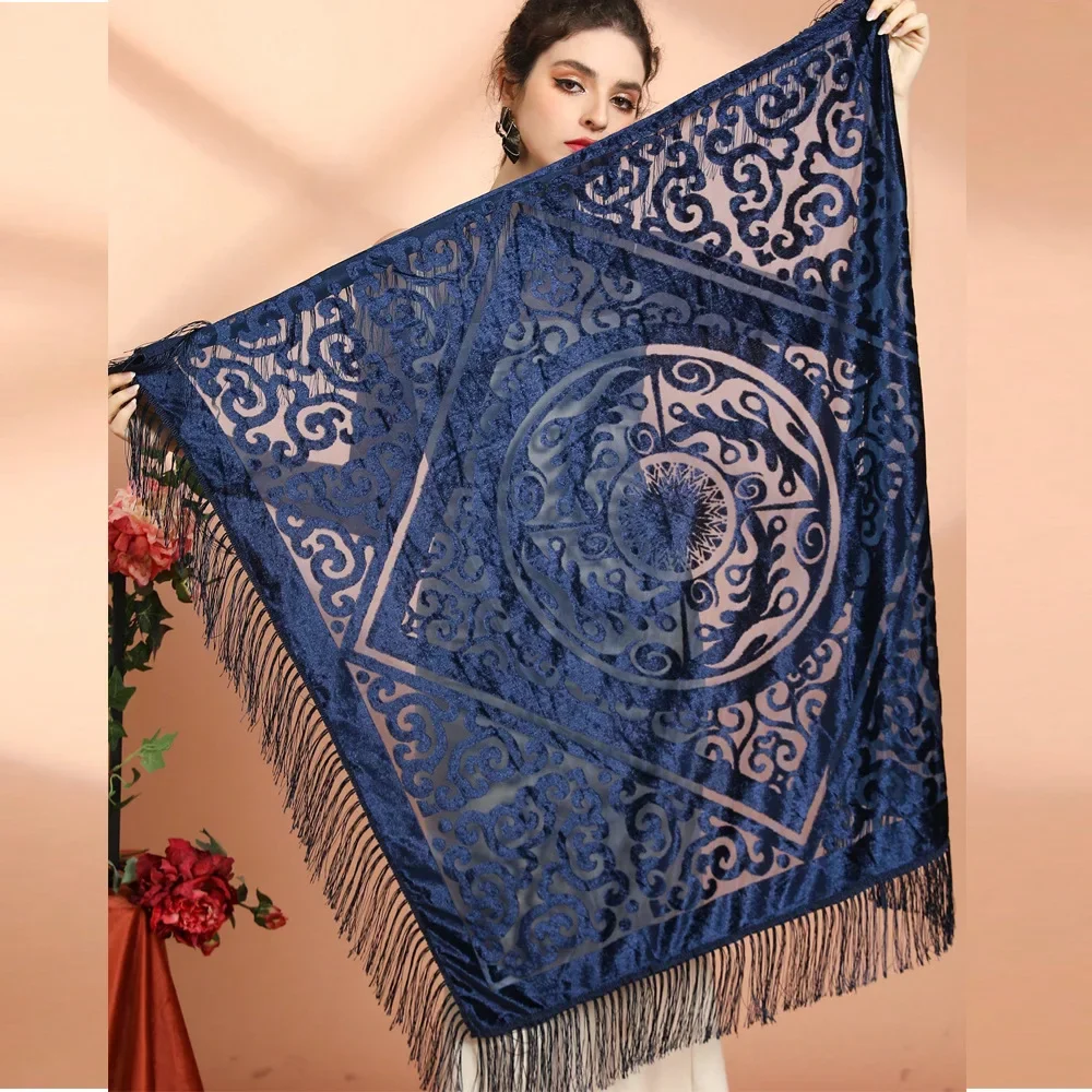 AW25 Velvet Jacquard Shawl wit - Ethnic Fashion Collection review and price