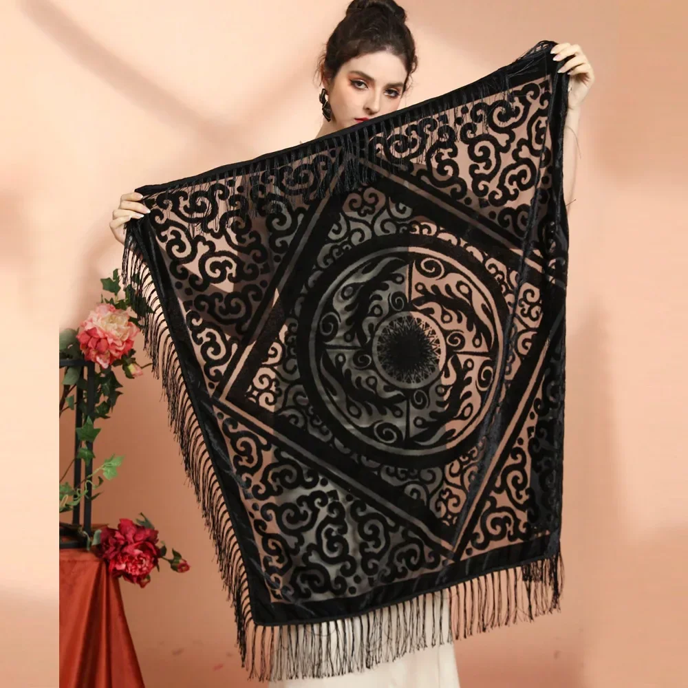 AW25 Velvet Jacquard Shawl wit - Ethnic Fashion Collection review and price